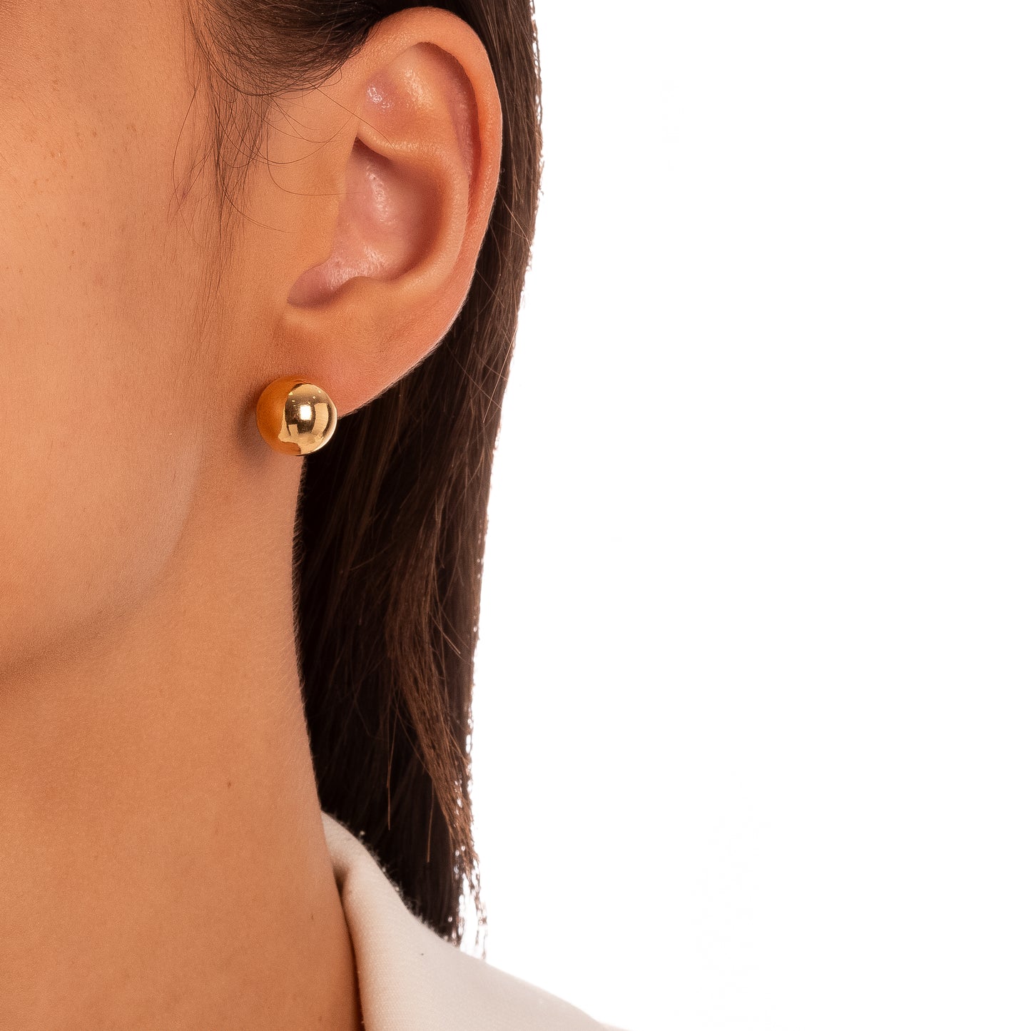 Classical Ball Stud 18K Gold Plated Earrings
