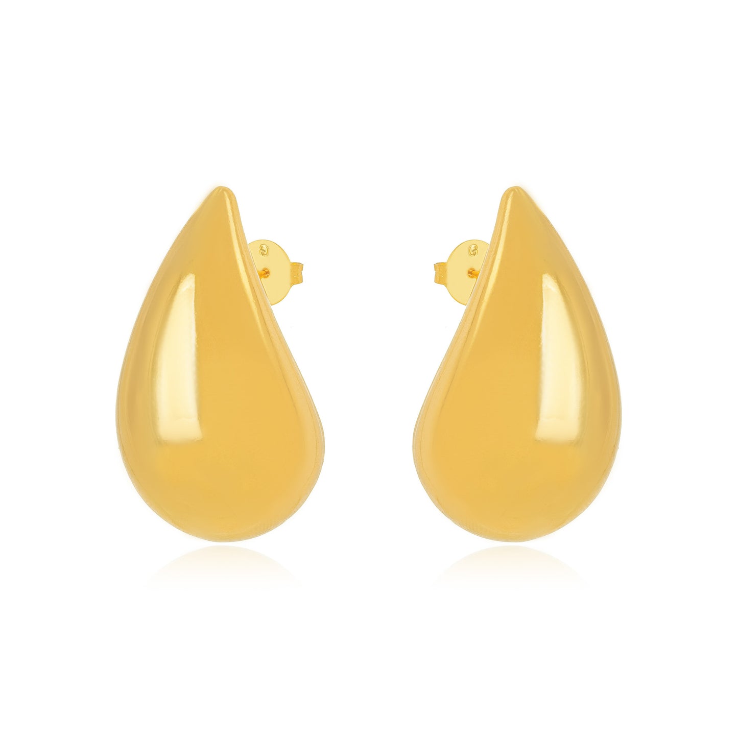 18K Gold Plated Maxi Bold Teardrop Earrings