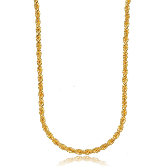 Thick Rope 18K Gold Plated Necklace 50cm