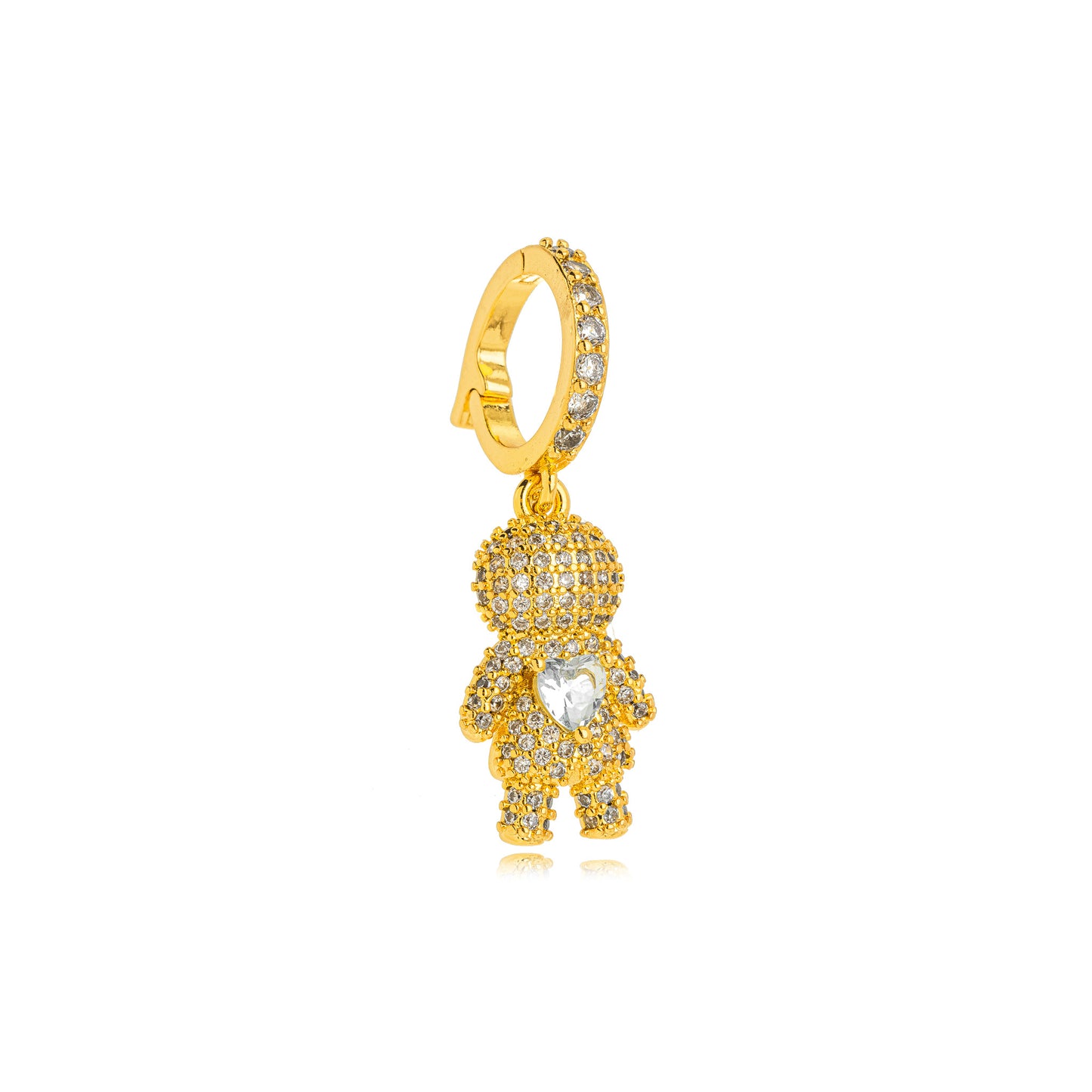 18K Gold Plated Studded Zirconia Boy Pendant