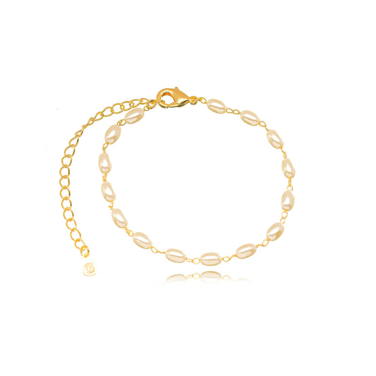 Delicate Pearls 18K Gold Plated Bracelet