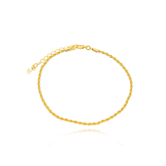 18K Gold Plated Rope Anklet