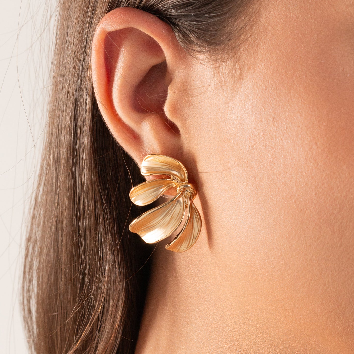 18K Gold Plated Maxi Flower Earrings