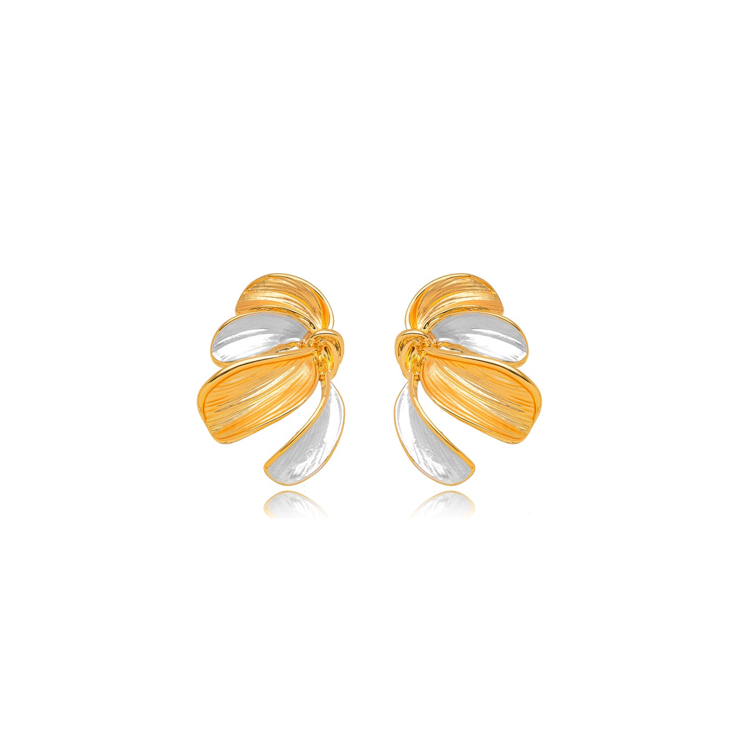 18K Gold Plated Maxi Flower Earrings