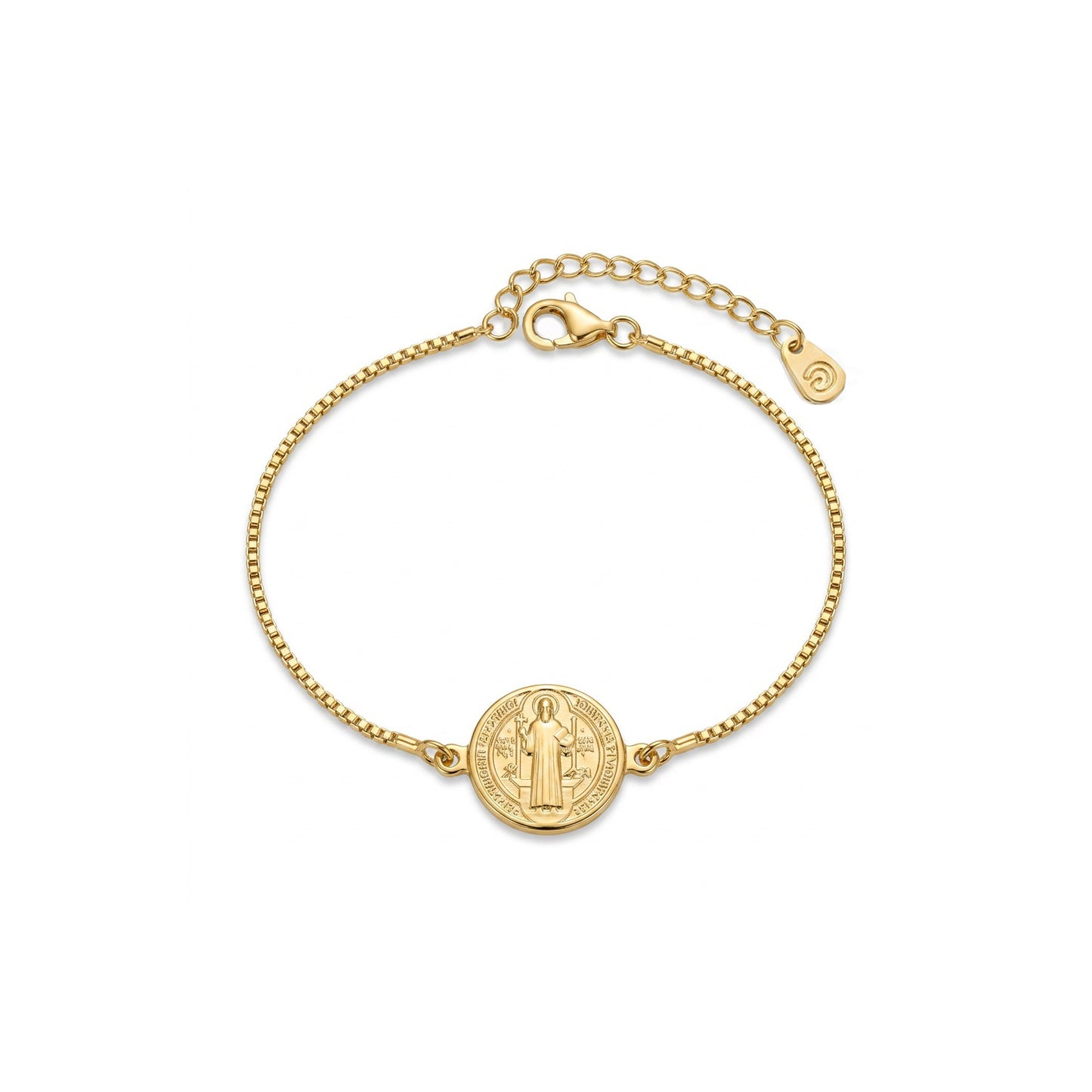 Religious Saint Benedict Bracelet - 18K Gold Plated