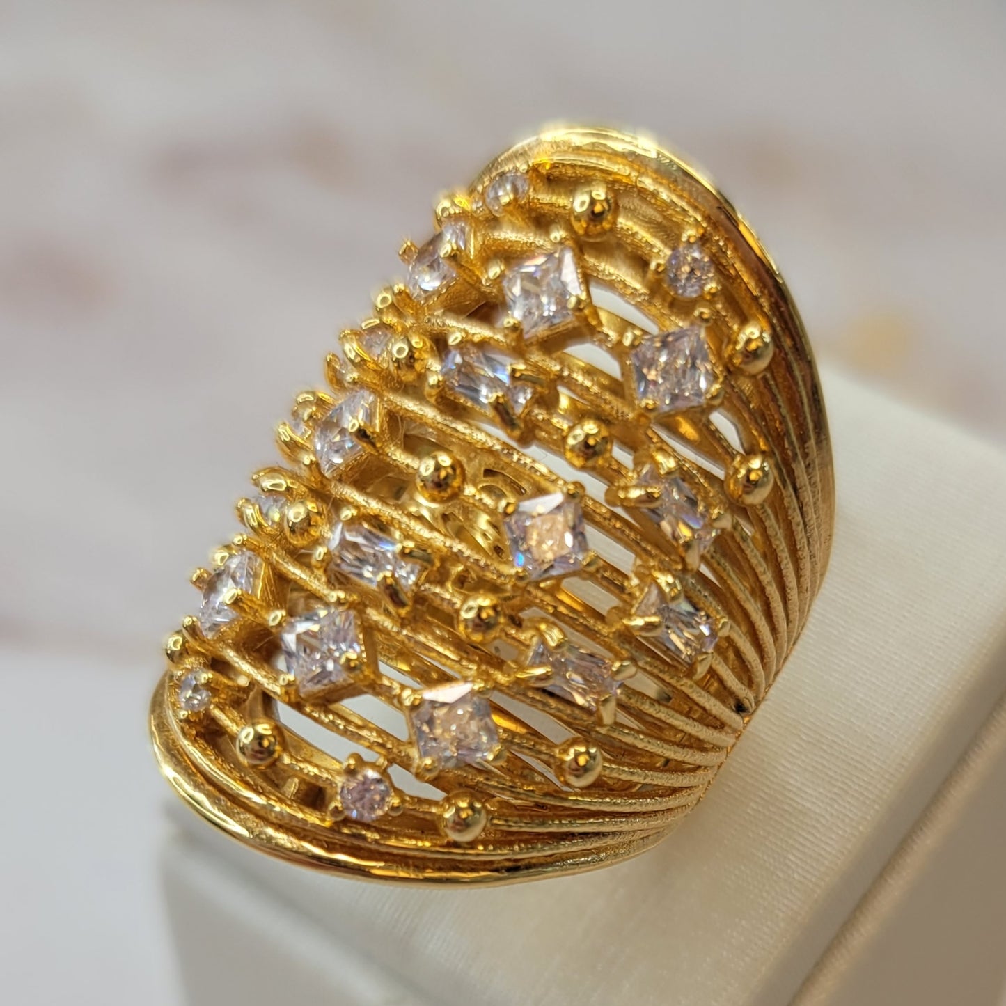 18K Gold Plated Zirconia Ring