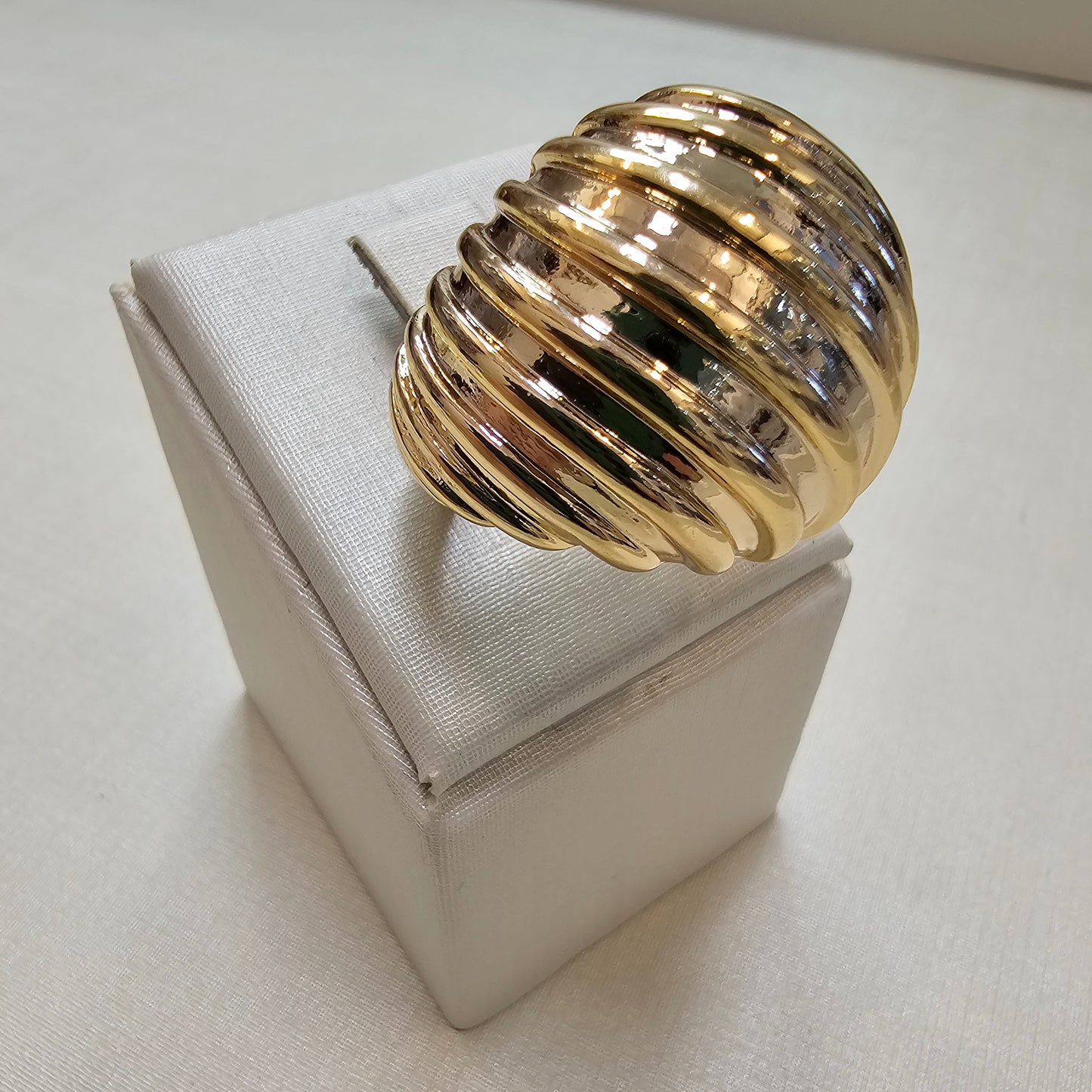 18K Gold Plated Bold Detailed Ring