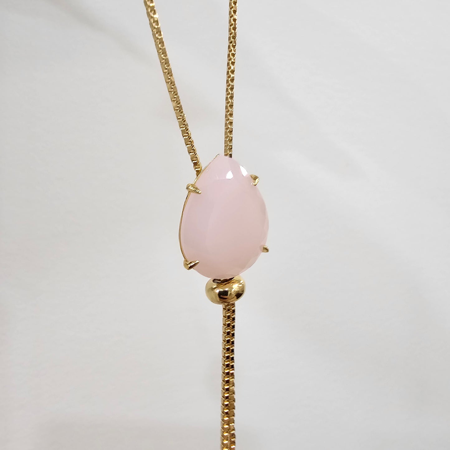 18K Gold Plated Colorful Teardrop Adjustable Necklace