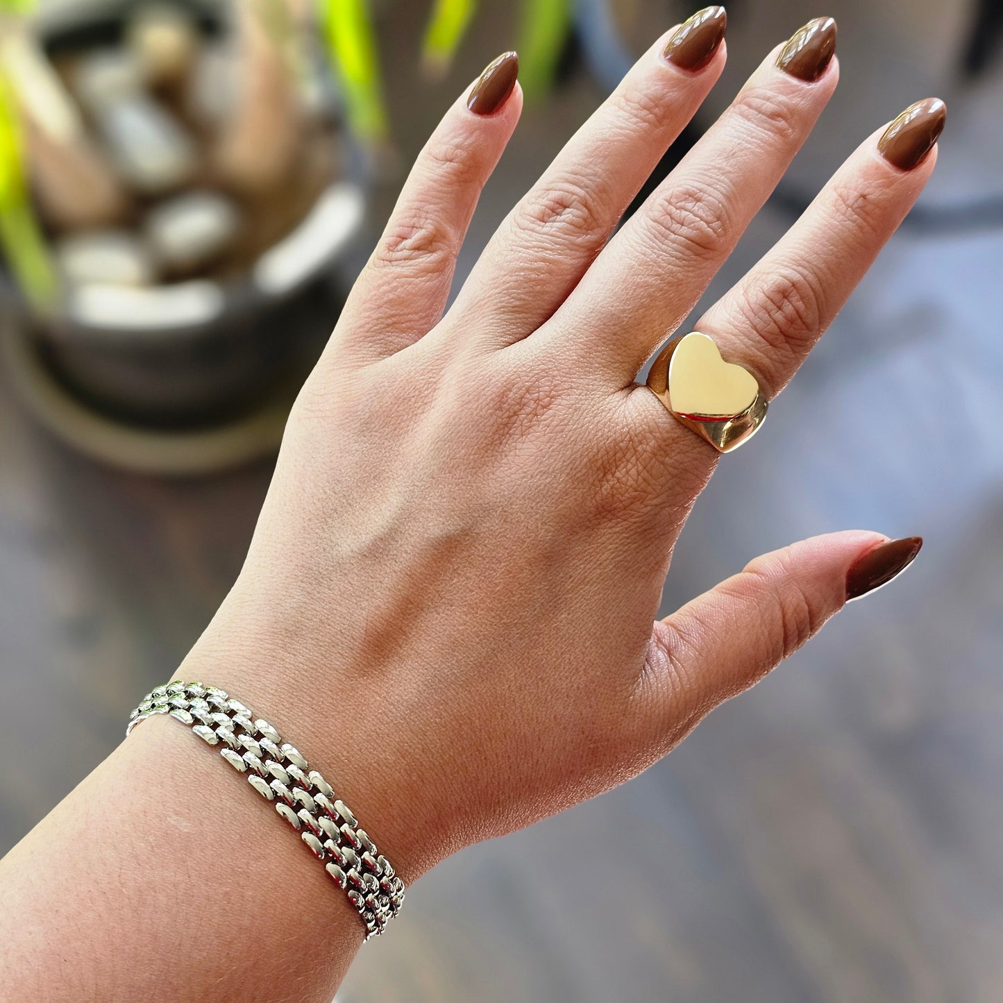 White Rhodium Plated Watch Bracelet