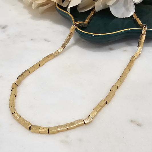 18K Gold Plated Square Pieces Necklace