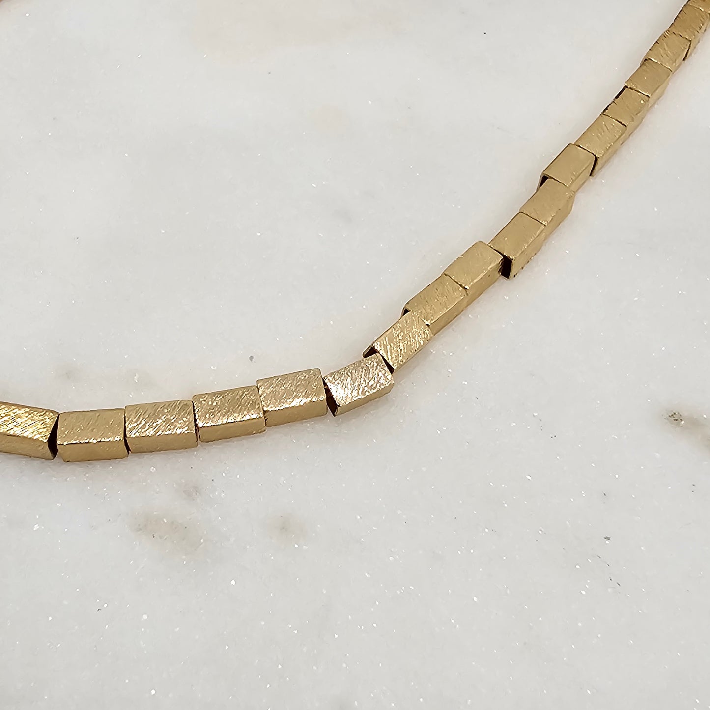 18K Gold Plated Square Pieces Necklace