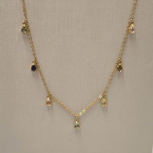 18K Gold Plated Mother Small Drop Necklace