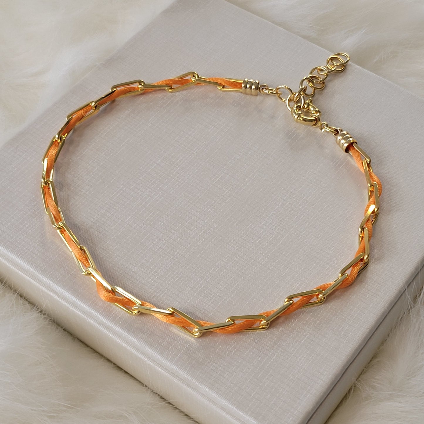 18K Gold Plated Silk Necklace