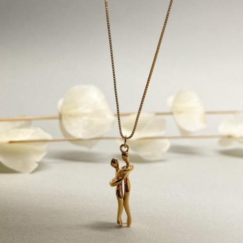 18K Gold Plated Couple Lovers Necklace