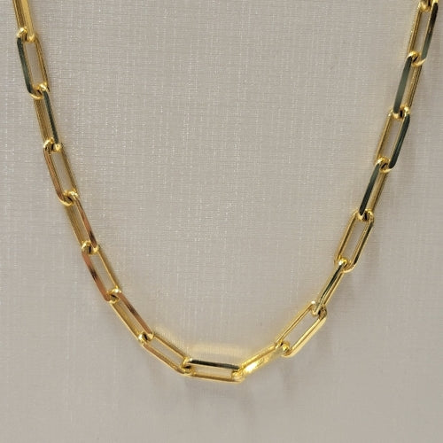 18K Gold Plated Thick Paperclip Necklace 72cm