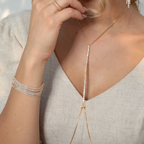 18K Gold Plated Tennis Body Chain