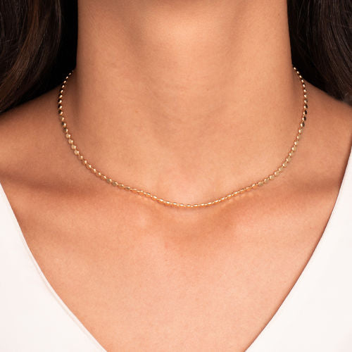 18K Gold Plated Dots Necklace 45cm