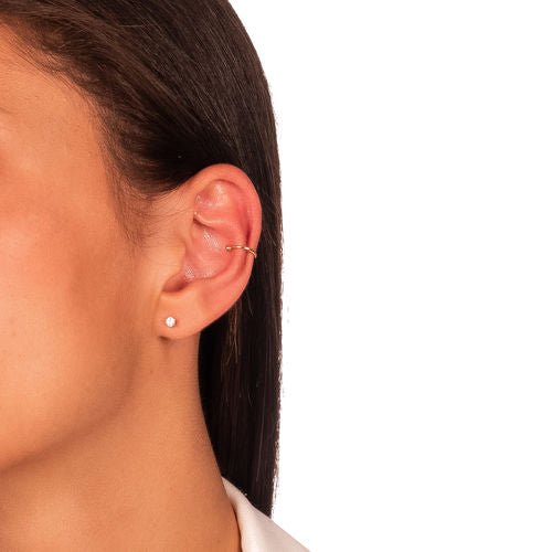 18K Gold Plated Delicate Fake Piercing Earrings