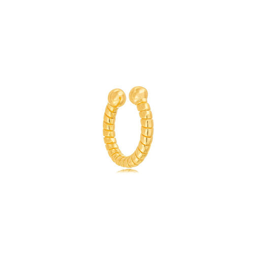 18K Gold Plated Delicate Fake Piercing Detailed Earrings