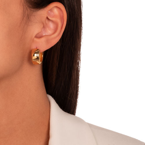 18K Gold Plated Hoops Bold Earring