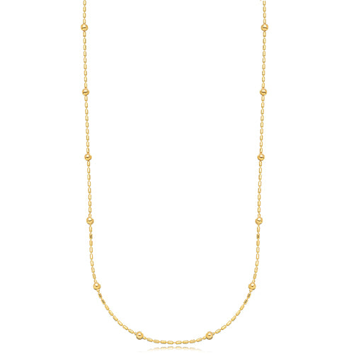 18K Gold Plated Mini Tubes, Mini Balls Necklace