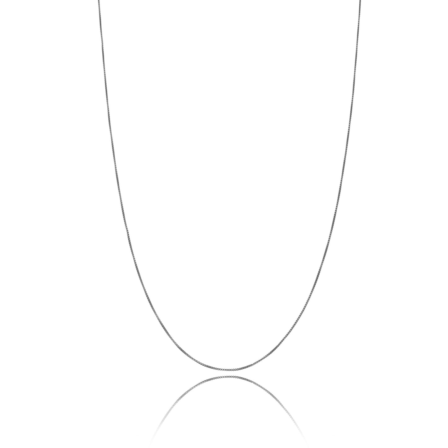 White Rhodium Plated Necklace 44cm