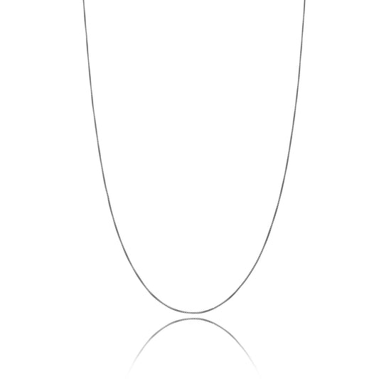 White Rhodium Plated Necklace 44cm
