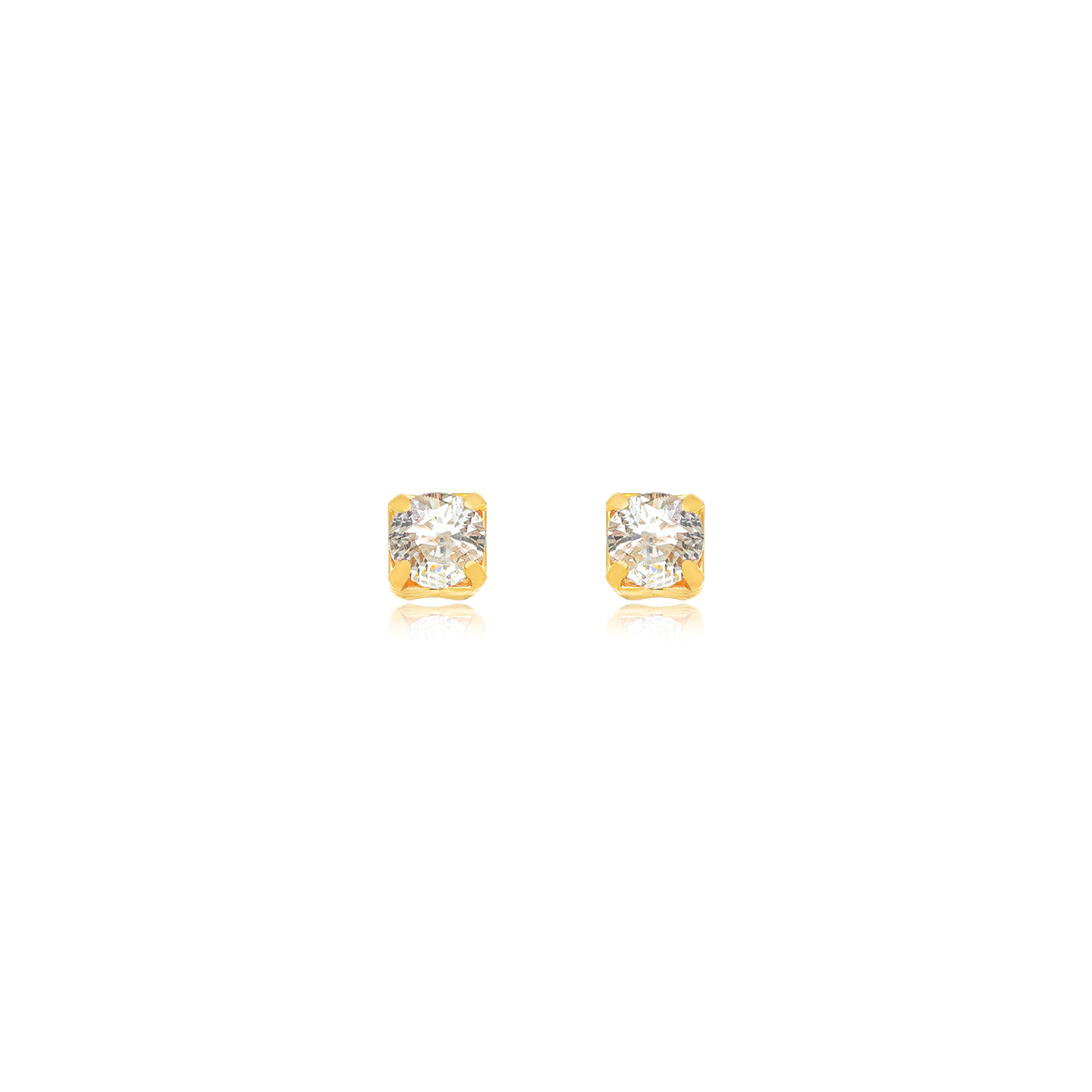 18K Gold Plated Mini Zirconia Stud Earrings