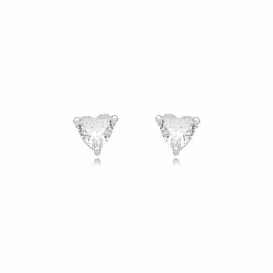 Mini Triangle Zirconia Stud Earrings - 925 Silver