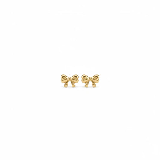 Delicate Bow Kids Earrings - 18K Gold Plated