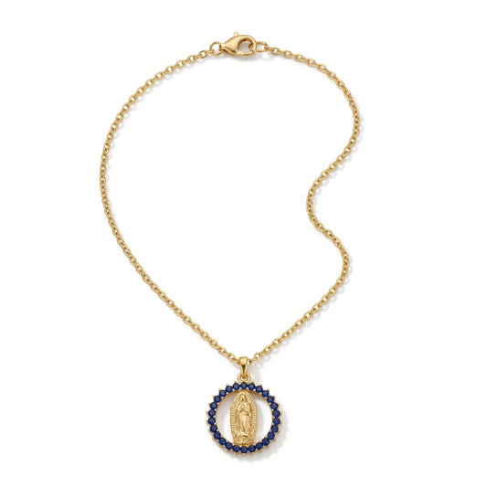 Our Lady of Grace Medal Necklace - 18K Gold Plated