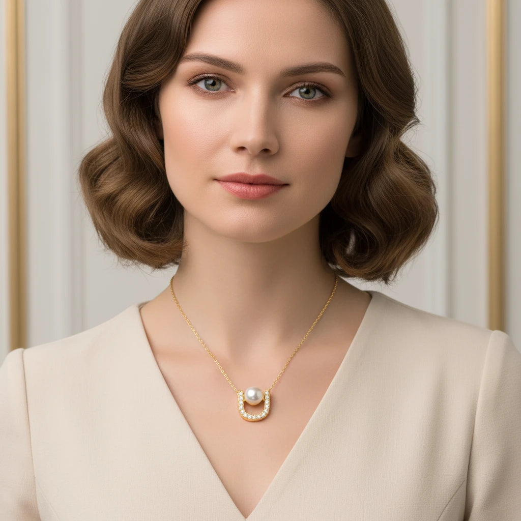 Delicate Pearl Necklace - 18K Gold Plated