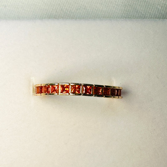 18K Gold Plated Orange Zirconia Ring