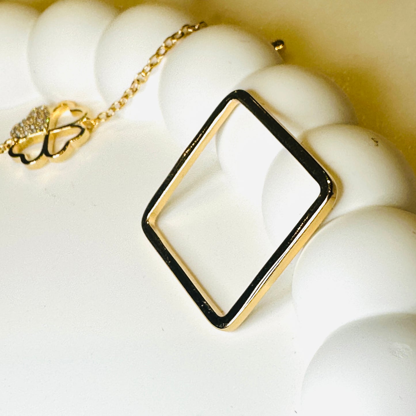 Thin Square Band 18K Gold Plated Ring