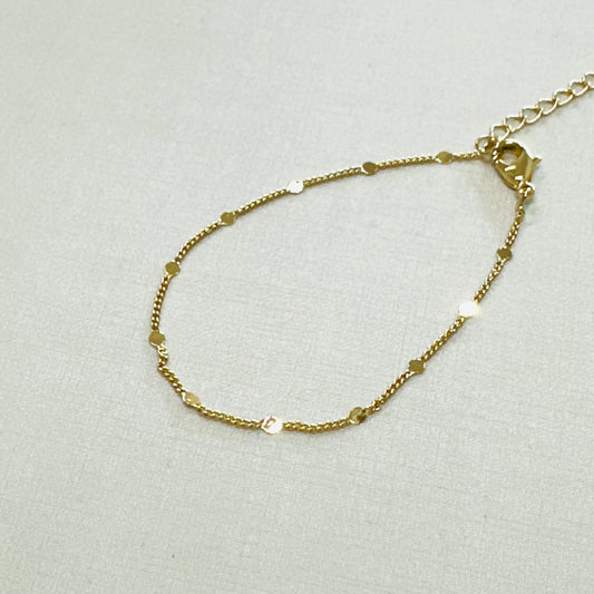 Delicate Mini Circles 18K Gold Plated Bracelet