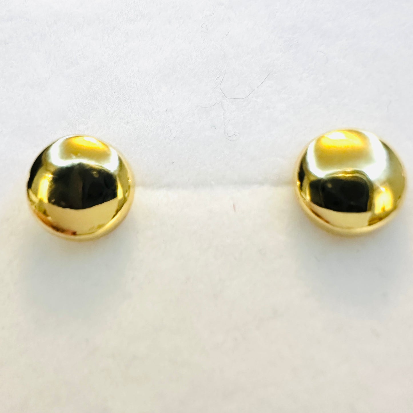 Flat Dome Stud 18K Gold Plated Earrings