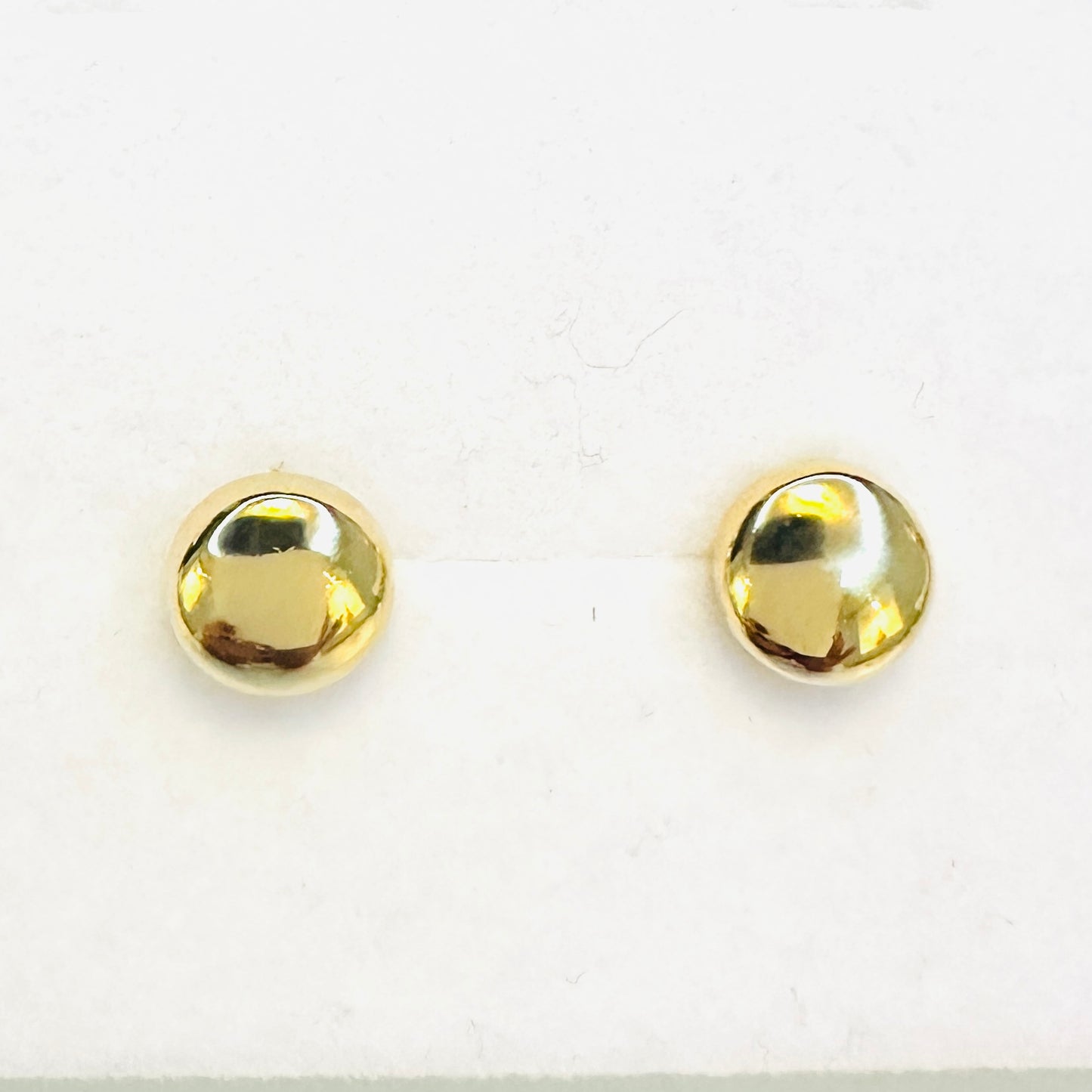 Flat Dome Stud 18K Gold Plated Earrings