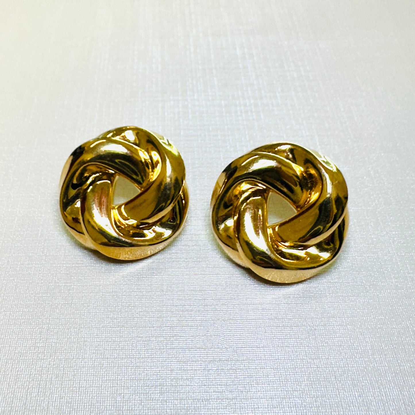 Stud Bold Twisted 18K Gold Plated Earrings