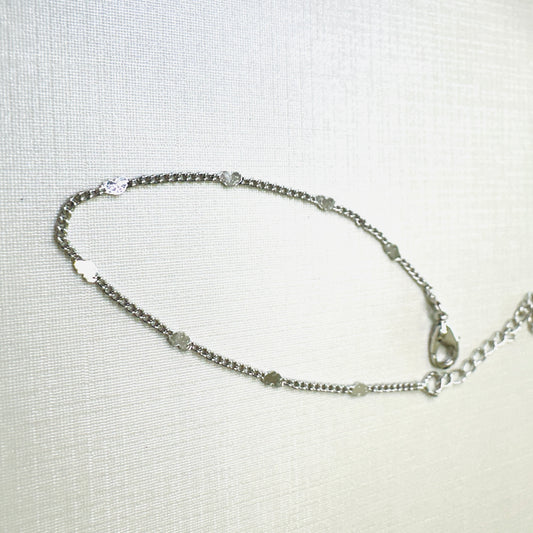 Delicate Mini Hearts White Rhodium Plated Kids Bracelet