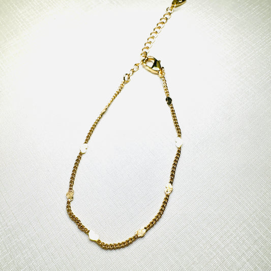 Delicate Mini Hearts 18K Gold Plated Kids Bracelet