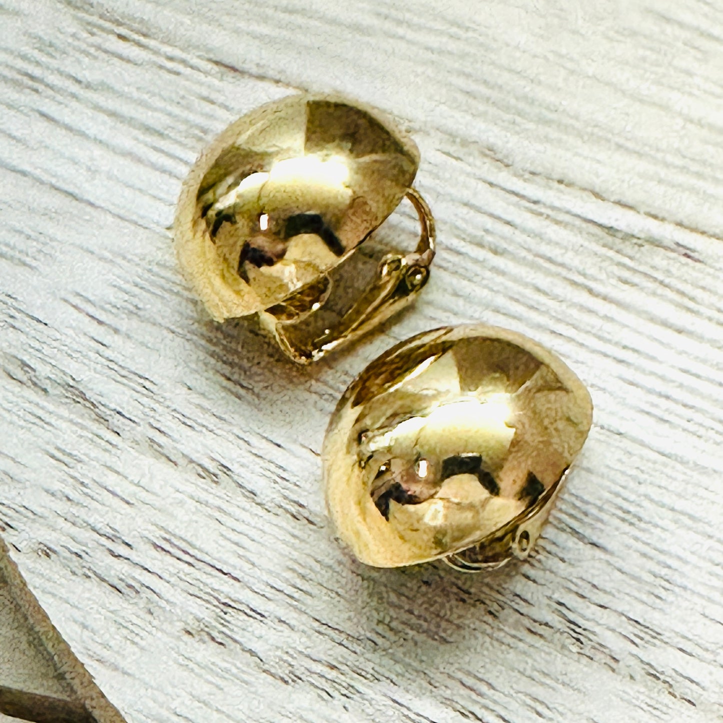 Half Balls Clip-on 18K Gold Plated Earrings