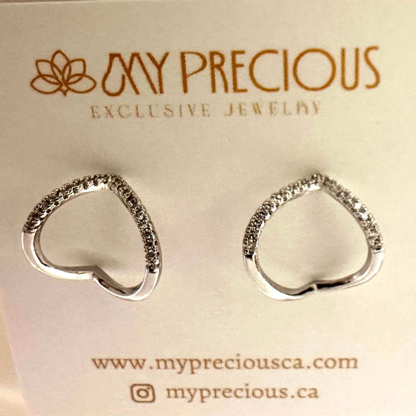 Fluid Hoops Earrings - White Rhodium Plated