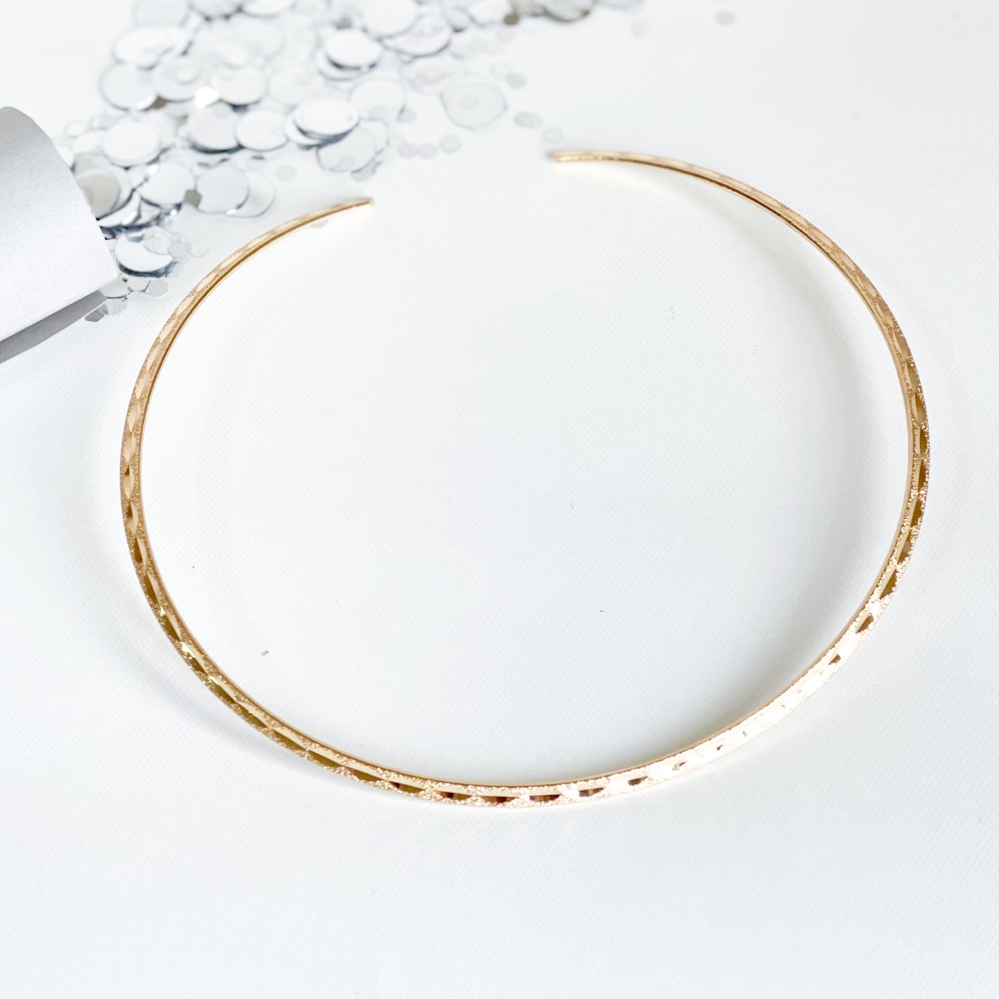 18K Gold Plated Detailed Cuff Necklace