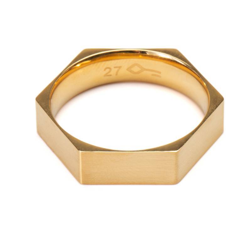 Male 18K Gold Plated Stainless Steel Ring