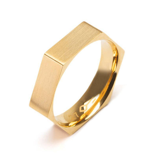 Male 18K Gold Plated Stainless Steel Ring
