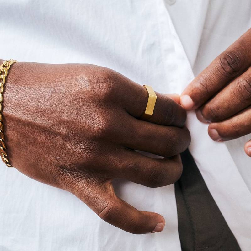 Male 18K Gold Plated Stainless Steel Ring