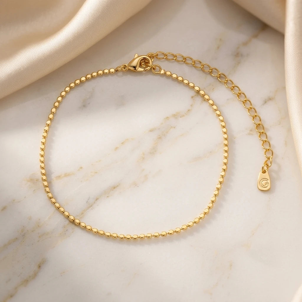 Thin Dot Bracelet - 18K Gold Plated
