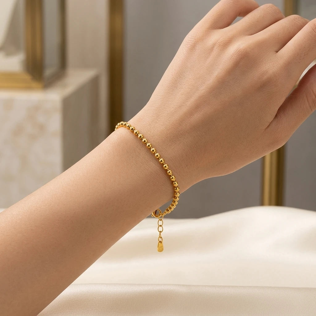 Delicate Mini Balls Bracelet - 18K Gold Plated