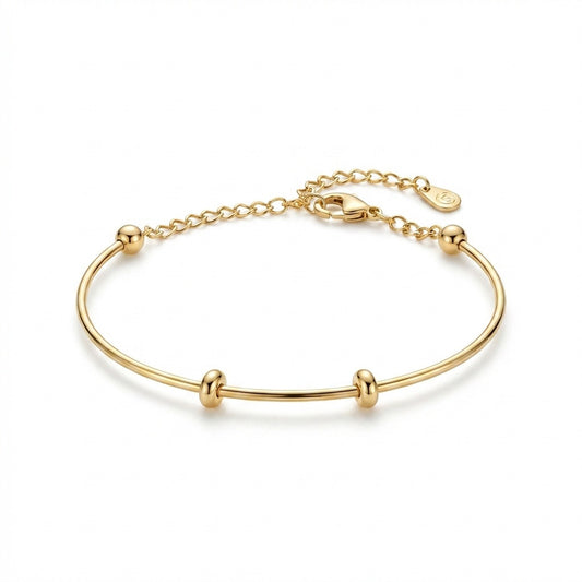 Customizable Charm Bangle - 18K Gold Plated