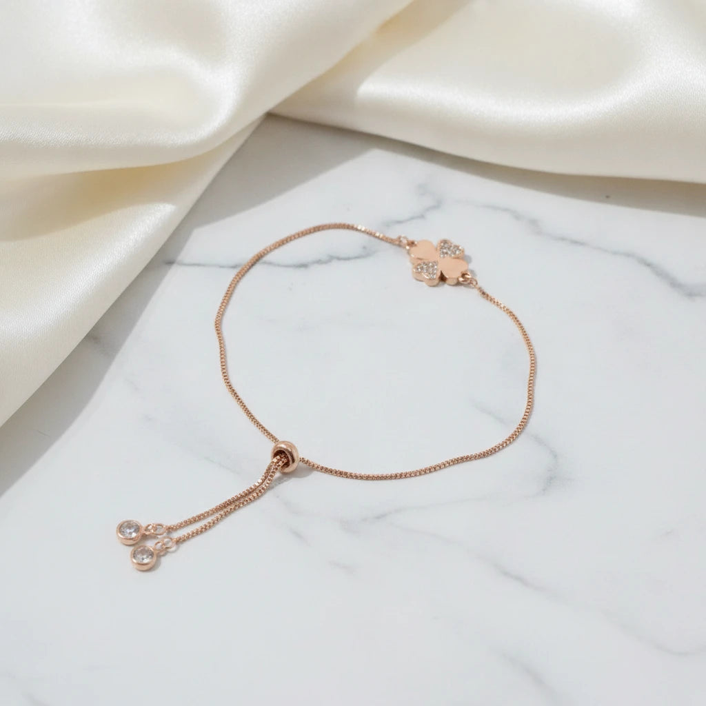 Lucy Clover Bracelet - 18K Gold Plated